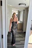 This dress was PERFECT! I wore it to a wedding and got so many compliments on it. It fit like a glove and I didn't need to tailor it at all. I wore a sticky bra, but you could wear a strapless or go bra less. I love how it has adjustable straps to make it tighter or looser up top and I love how there was lining underneath. It was super comfy too. Can't wait to wear it again sometime!! So beautiful and worth the money - Lauren S.