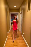 The bright red color was amazing and the fit was perfect! I did have to take in the midsection but otherwise, it fit well and looked great in the pictures. - Michelle M.