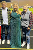 I wore this for senior homecoming court and it was perfect!!! Not too long perfect length! I got SO many compliments all night long. It's beautiful in all different lights. So comfy and the most flattering dress ever!!! AGAIN I love this dress!!! - Sydney B.