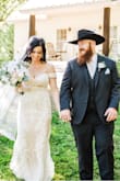 This dress was EVERYTHING! Fully beaded and so beautiful!! There is a veil on Amazon that matches it perfectly. - Kimberly J.