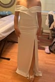 I bought this dress to change into for my reception. It is stretchy, comfortable, and super flattering. I danced all night long in this dress. The only advice I would give is to have some double-sided tape on your chest to avoid the top part from folding over when you reach out to hug someone. The shoes are also from Lulus and are 10/10 recommended! - Jessica Z.