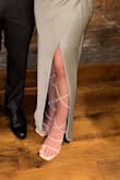 They were pretty comfy for the ~$20 I spent on them! I wore them as a bridesmaid for about 7 hours on the day of the wedding and all the night before for the rehearsal and the only issue I had was keeping the straps up. I have this issue with other lace-up heels so it's not specific to these, just secure the tie with fashion tape and you'll be fine. My feet were sore after, but I don't wear heels often so I wasn't surprised. Loved the beige color of these, and the "wooden" heel was a nice touch that kept these looking unique. - Harlie C.