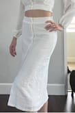 After reading the reviews I ordered a small, looking back I would've ordered a medium but it still fits great! Love the material kind of a waffle woven feel, very stretchy and giving. - Danielle D.