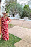 This dress is so cute for a wedding or an event! I would normally buy a large but I got an XL after reading reviews (and I am also 16 weeks pregnant) and it was perfect. Pretty long, and I am tall, so you might have to hem it. So many compliments & it was comfortable! - Molly R.