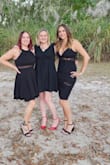 I loved everything about this dress! I got so many compliments on this dress. It sorta has elasticity to it so it moves with you. Don't hesitate- buy the dress - CAROLLE W.