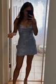 I am in between sizes at lulus so I never know whether to order an x-small or a small. I ordered an x-small, and it was very very short so if you want the same look as the photo online, I would size up. Other than that I loved the dress. It is very cute and elegant. - Olivia L.