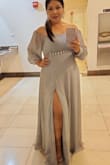 The dress was excellent. A bit too long for me but I just wore very high clear wedges. - Mariana S.