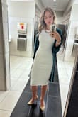 This dress was wonderful and very flattering. I wore it for a semi-formal event and received a lot of compliments, especially on the shape of the back cutout. It wasn't see-through. I'm definitely happy with this purchase. - Brittany J.