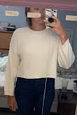 I think the top of the sweater was really flattering, but the bottom was at a weird length and it was stitched really abruptly and I could tell after a few washes it would get that weird scrunched up feeling that towels get. - Nicole I.