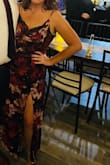 Loved this dress! Wore it to a wedding. Got so many compliments. I would size up. I'm usually a large and had to order the XL. - Mary C.