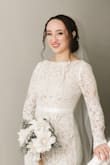 This dress was very comfortable after a few small alterations! We shortened the length and left a small train and brought the shoulders in slightly. Great quality especially for the price!! - Melodie K.