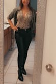 Love this top, can pair it to dress up or dress down. I got a medium because I wanted an oversized look. - Angela S.