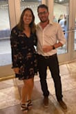 Got this dress for a wedding and loved it! I wasn't sure if I should get a medium or large so I went with a large, it was a little loose in the waist/back but there is a tie. Good materials, a good price. - Michelle C.