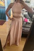 I chose this dress for a wedding I was in but in real life it looks pinker, not champagne/beige. It was also very wrinkly. Returned. - Brittany W.