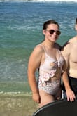 Loved that this covered my most insecure areas (waist and belly) while still showing off enough booty! Fit true to the measurements I took and had no issues with it slipping off or moving even while being crashed with ocean waves. Great suit! - Sarina S.