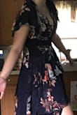 This dress is much heavier than it looks in the pictures, but that is not a negative. It is a bit longer than we expected, but that works when one typically wears high heels. It is filmy, gorgeous, and sensuous. I can not express how pleased we are with this dress. It is well worth the cost. - Christine