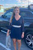 I got this dress for a fall wedding. It is very flattering and classy. I paired it with a belt to give me more of a waist. Very happy with it. - Carrie K.