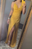 I ordered the dress in the picture but I got a different one in the same color. I couldn't return it because I had a wedding but I really wanted the one in the picture :( - Melanie S.