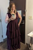 I did have to go a size up (and the bust was a little loose). Overall, a beautiful dress! - Ashley S.