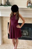 The daughter wore this for her homecoming dance. We went up from her typical size. Liked the length. - Brooke