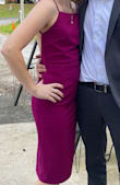 This dress ended up being perfect for a wedding we attended! I'll admit the slit was a little high for my comfort but nothing a little thread couldn't easily fix. Will definitely wear this more than once! - Christina R.