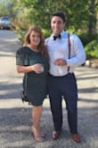 A smidge big but I think a size smaller would have hugged my body which I didn't want! Really cute dress, loved the color. Received a lot of compliments! The sleeves looked like puffed sleeves on the model but they didn't really fit me that way. - Megan D.