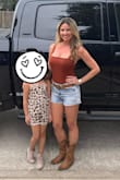 I absolutely love this bodysuit. At 5'9", I thought it might be a little short, but it fits perfectly, even after a wash and hang dry. As with any bodysuit, the snaps are a little awkward to maneuver, but you get used to it. I do recommend wearing with high-waisted jeans or shorts (or a skirt) because the bottom half, which is a slightly different material and color, does start a little high. The fabric is soft but thick and supportive enough that I didn't have to wear a bra, but some pasty- or Band-Aid-action might not be a bad idea if you're prone to you-know-what, like I am. I love the rust color and will absolutely be purchasing other colors. Definitely recommend! - Sarah F.