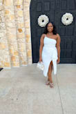 dress was perfect! received tons of compliments. draping around the tummy area is very forgiving. - Deshon J.