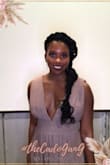 This dress is beautiful, elegant and flowy. It's a low plunge but not too revealing. I used boob tape and double sided tape and no slips. It is very long so I'd get it altered and steamed if you have time. Perfect wedding guest or bridesmaid dress. - Tia G.