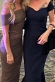 It fit great, nice material too!  Very pretty, classy dress. So glad I read the other reviews and bought it! - Simone F.