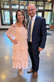This dress was pretty and perfect for a vineyard wedding.

The top was a little big for my petite frame, but the arms go through sleeve holes that help keep up the top to make it not fall down. - Shana L.