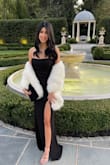 I love this stole. The fur is soft and has a nice finishing. It did shed a bit on my dress but it wasnt that bad. I received a lot of compliments and everyone wanted to feel it haha. Worth noting that it kept me warm too. - Deena K.