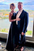 I wore this gown to a very classy wedding and I received so many compliments. The material was thick and it kept its creases in front.  I absolutely loved how it fit and it was extremely comfortable. I didn't have to wear a bra since it was more tight fitting on top.  I will definitely wear it again. - Elizabeth K.