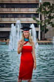 I wore this dress for my graduation pictures, and I love it! My only issue was the strap around the neck was a bit big and kept falling down. - Sydney S.