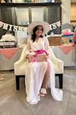 I wore this dress for my bridal shower this weekend and I am still obsessed with it! I loved how it was modest and comfortable and covered me up, but the slit added just the right amount of sexy. I received so many compliments on it and I felt truly beautiful. It was the perfect length, also, I thought I was going to need it hemmed, but when I put on 3" heels it was just what I needed. I absolutely adore this dress and will probably wear it to my engagement photoshoot and rehearsal dinner! Best purchase I've made for my pre-wedding celebrations so far! - Lilianna D.
