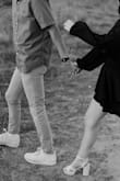 pretty comfy !!! high but dont feel too high bc of the platform !! I wore for my engagement pictures and they were perfect - Anna L.