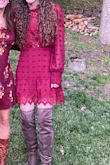 I bought this dress in a last minute hail mary kind of panic for an outdoor fall wedding I had anticipated being much warmer. It wasn't a style I previously thought I'd like but I loved how it looked on. It went perfect with over the knee boots, and later a cardigan. Definitely not too short. Got compliments all night! - Meghan L.