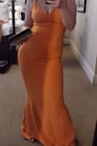 Super comfortable, hugs curves in all the right places, medium was perfect! 36c, 160lbs, 5'4 a little long for me but I'm kinda short anyhow. With 3" heels, it just touched the ground and was easy to clean. - Sara S.