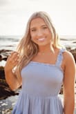 This is such an adorable dress and was perfect for my daughter for family pictures. I know she will get a lot of use out of it for sorority events, parties, church, etc. The color is stunning! We love the quality and can't say enough great things about this gorgeous dress! - Jenny J.