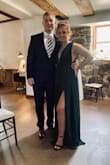 I loved this dress. I am 5'5" and wore 3 inch heels and the dress was a bit long, but i could have easily gotten it hemmed. I was very comfy all night and got tons of compliments! - Grace N.