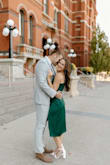 I wore this dress for my engagement photos and I loved it! The small fit perfectly. At first I ordered a medium which fit in other Lulus dresses I had but the medium was way too big. I am usually either a small or medium, so if between sizes size down! - Katie P.