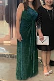 I loved this dress, I was a little nervous about ordering it online but it fit perfect, the color and material is beautiful, it's not a tight fitting dress so I feel I looked a little heavier than I am, but it's super comfortable. I did have to get the hem up a bit. - Carolina M.
