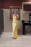 I used the Lulus size recommendation and the dress fit great. I put this dress on and immediately felt amazing. It is very comfortable, lined, and the straps do not cut in. Everyone complimented on how the dress reminded them of Kate Hudson's dress in the movie. The fabric is good quality and did not feel cheap. I would wear this dress everyday if I could. Bigger chested ladies may have trouble with a bra for this since it is open back, I just used pasties. 
The only downside to this dress was that I could not get the  wrinkles out from shopping with my iron. I had the have it pressed. - Heidi K.