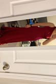 The dress fits great, no need to alter anything up top, just need to hem the bottom as I expected. The color is a little brighter than pictured, more of a red than burgundy, but it's still a beautiful dress that will look classy for a military ball. - Rachel G.