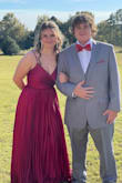 Ordered for my daughter for homecoming. Gorgeous dress. More burgundy than pictured and length was way too long for her. Had 4 inches cut off. But it turned out perfect!!! - Mary Y.