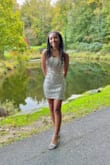 I loved this dress! It fit perfectly and matched my homecoming's Hollywood theme great. - Ava H.