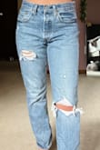 My new favorite jeans. They hug the perfect places, except, the waist and crotch is slightly baggy. Figured after a couple of washes they'll fit perfectly. - Ashleigh B.