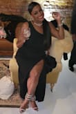 This one-shoulder action was a perfect fit for a formal event. The material was good quality with ample stretch for comfort. The sexy high split was a bonus! - Sharon N.