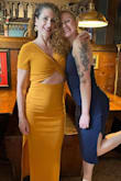 I've worn this dress to a couple of brunches already. It is stretchy but runs true to size. I got so many compliments! The color is beautiful and the cutout is very flattering! - Stacey Z.