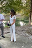 Perfect for our outdoor casual wedding, and I'm 17 weeks pregnant! I have received so many compliments. Thick fabric, good quality. Extra fabric in the chest but I didn't have to alter it. - Laura M.